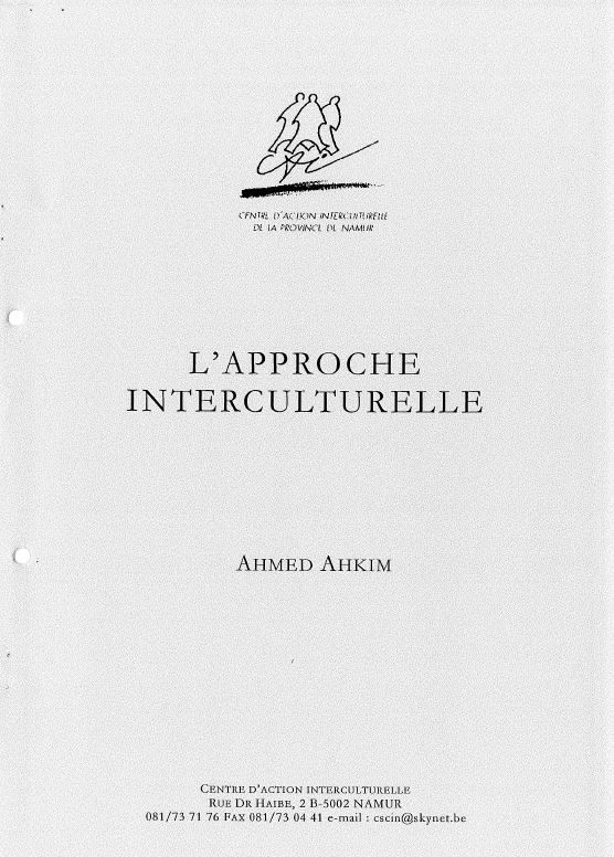 1995 — Approche interculturelle (vignette)